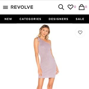 Revolve One Shoulder Dress in Lavender brand new